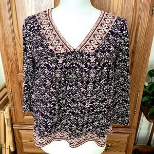 Lucky Brand Boho Cropped Blouse